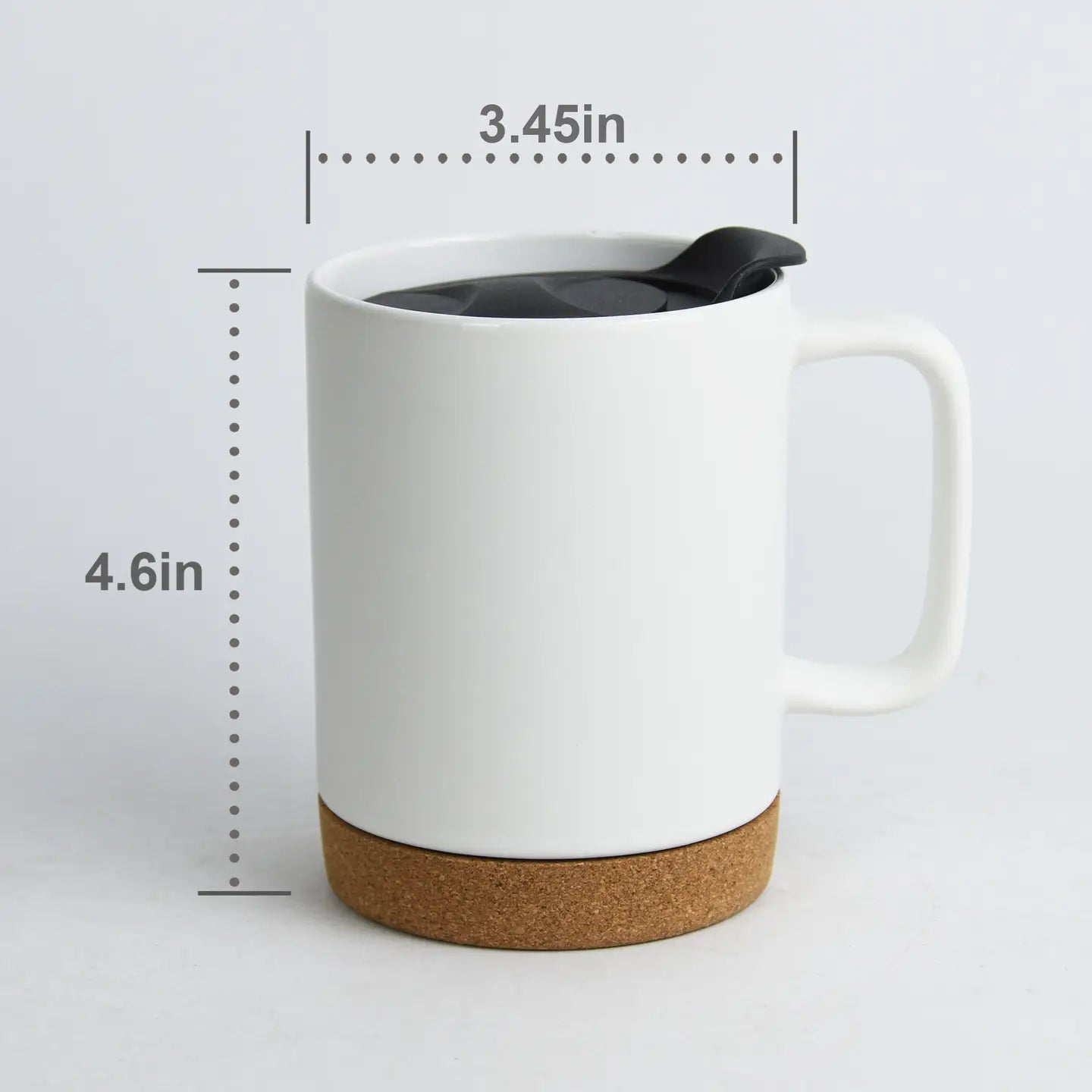 The Cork Coffee Mug - 14 oz, Lid & Removeable Cork Base