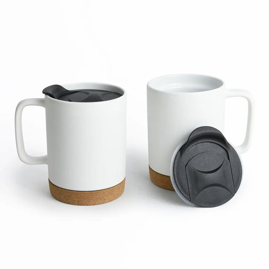 The Cork Coffee Mug - 14 oz, Lid & Removeable Cork Base