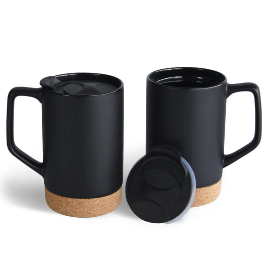The Cork Coffee Mug - 17 oz, Lid & Removeable Cork Base