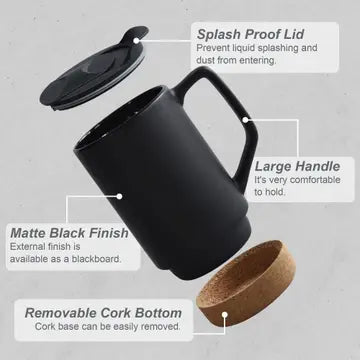 The Cork Coffee Mug - 17 oz, Lid & Removeable Cork Base